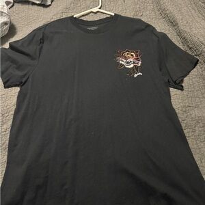 All Saints Black Tee with Fierce Graphic